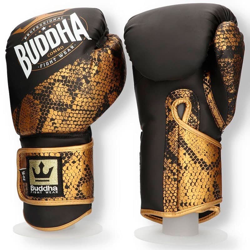 Gants de boxe Buddha Legend cuir noir / rouge > Livraison Gratuite