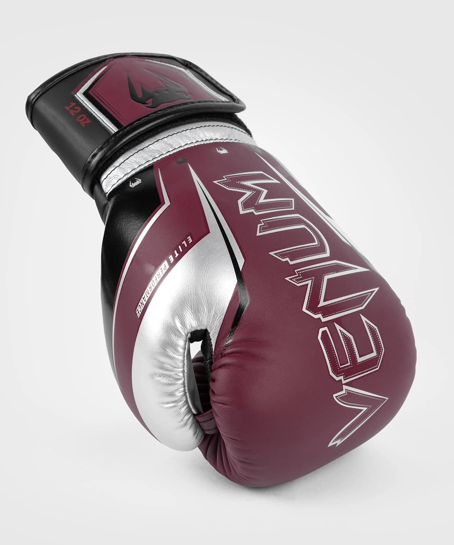 Gants de boxe Venum Elite 2.0 Bordeaux / Argent > Livraison Gratuite