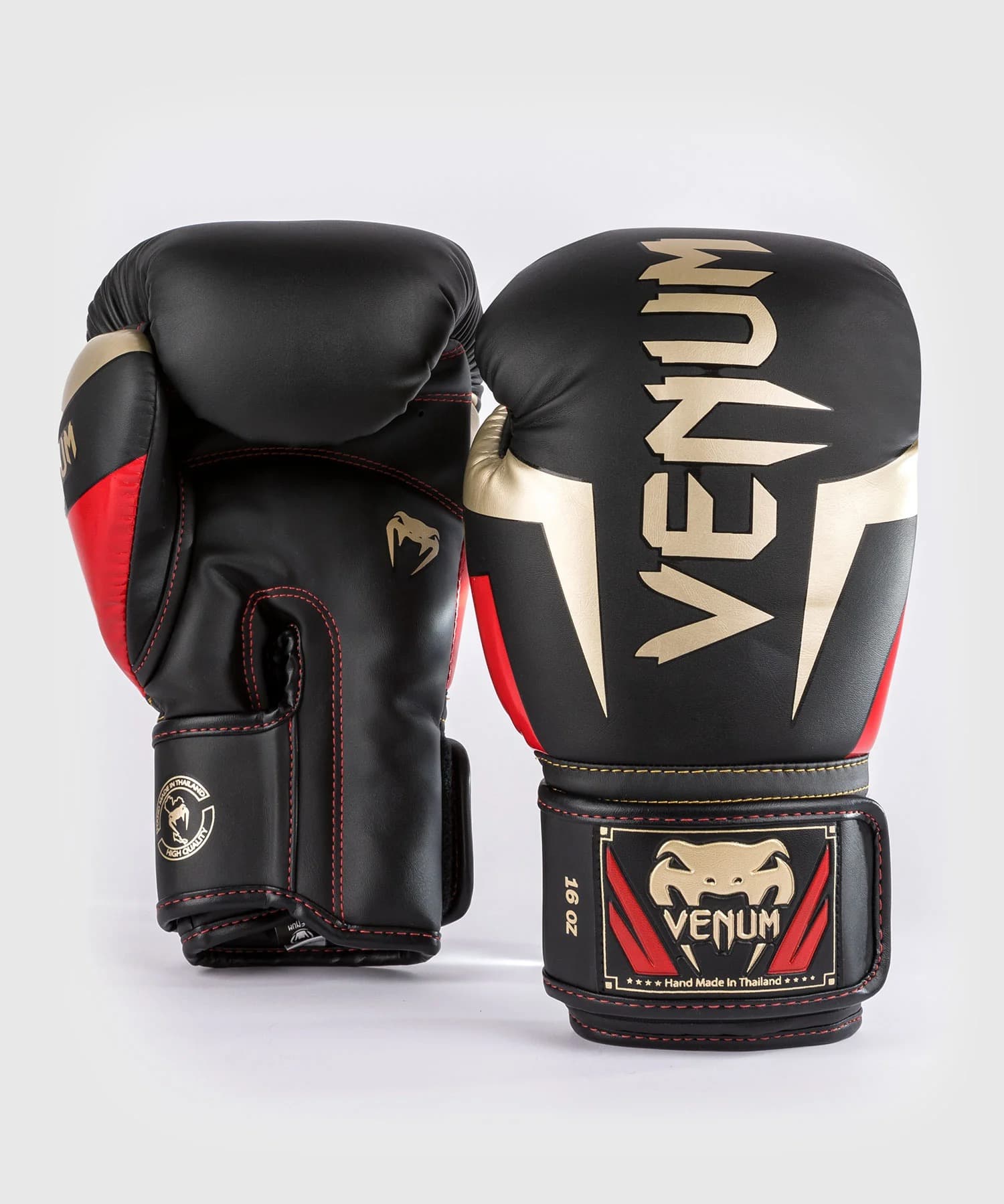 Gants de boxe Venum Elite Noir/Or/Rouge > Livraison Gratuite