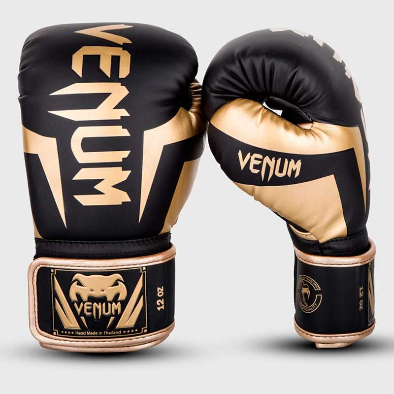 Gants de boxe Venum Elite or / noir > Livraison Gratuite