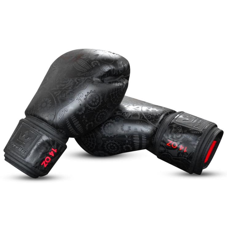 Buddha Boxing Gants de boxe mexicains - noir mat