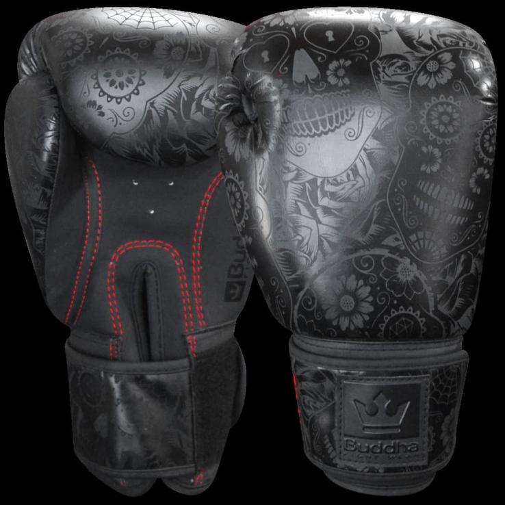 Buddha Boxing Gants de boxe mexicains - noir mat