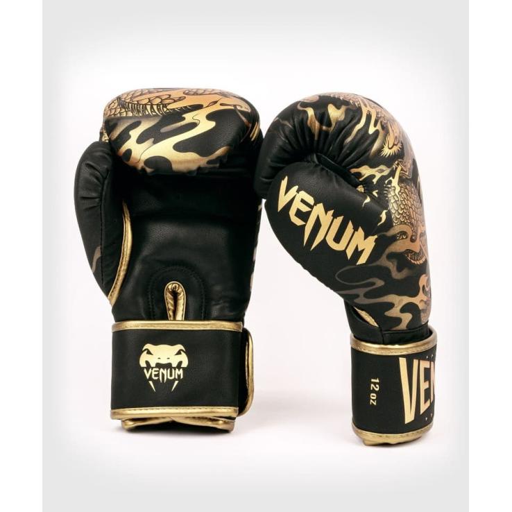 Gants de boxe Venum Dragon's Flight noir / or