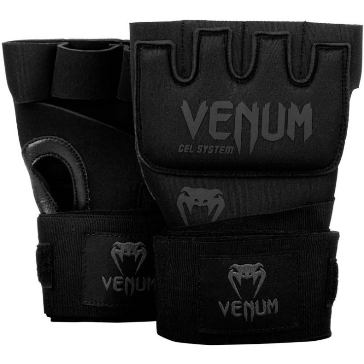 Gant de boxe-bandage Venum Gel Kontact noir mat (La paire)