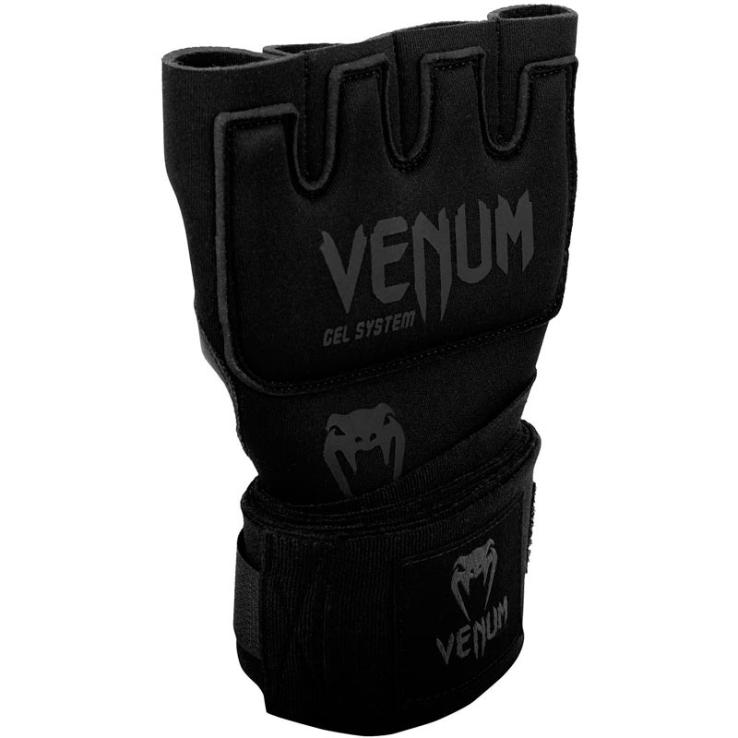 Gant de boxe-bandage Venum Gel Kontact noir mat (La paire)