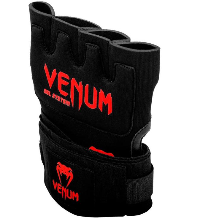 Gant de boxe-bandage Venum Gel Kontact Noir/Rouge (La paire)