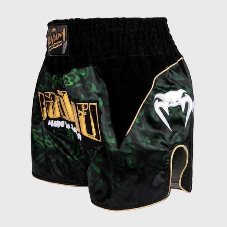 Pantalon de Muay Thai Venum Attack Kids - noir vert