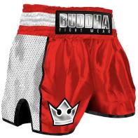 Pantalon de Muay Thai Buddha Premium rouge/blanc
