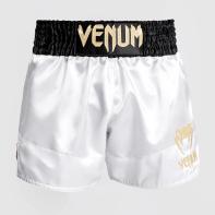 Pantalon Venum Classic Muay Thai noir/blanc/or
