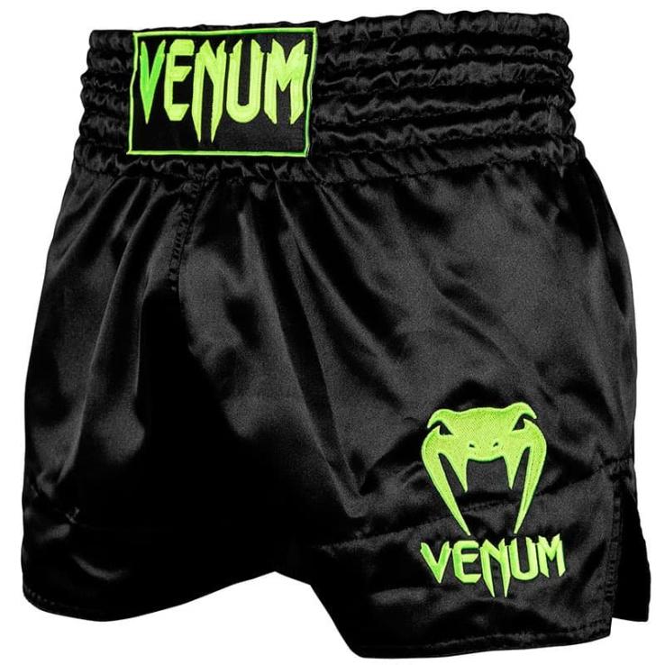 Pantalon Venum Classic Muay Thai noir / jaune néo