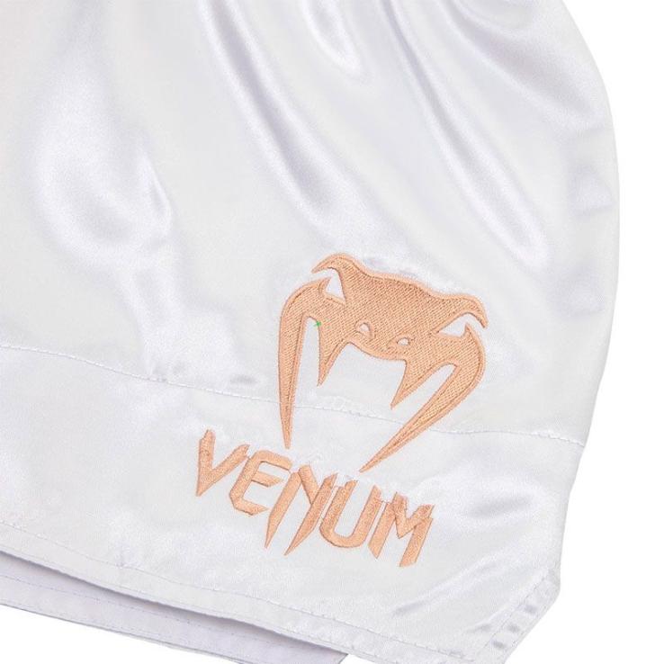 Pantalon Venum Classic Muay Thai blanc / or Enfant