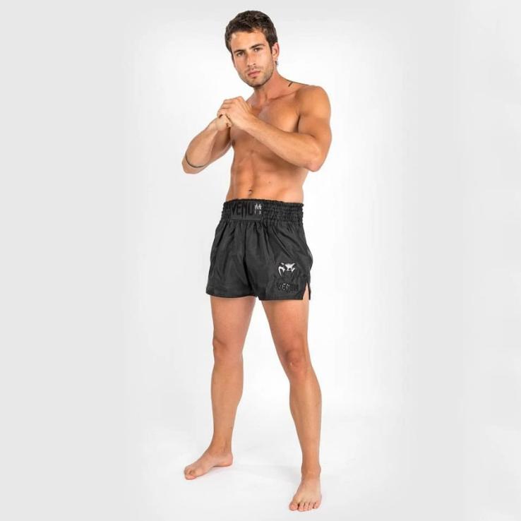 Pantalon Venum Classic Muay Thai Noir Mat - Enfants