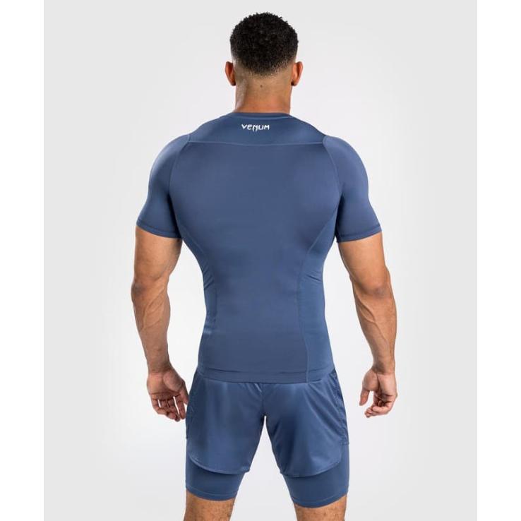 Rashguard manches courtes Venum Attack - bleu marine