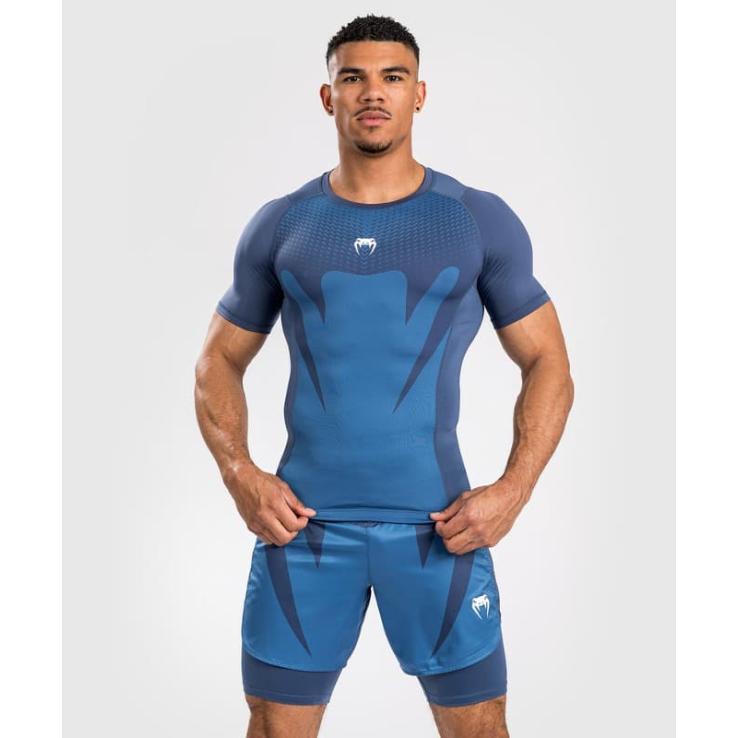 Rashguard manches courtes Venum Attack - bleu marine