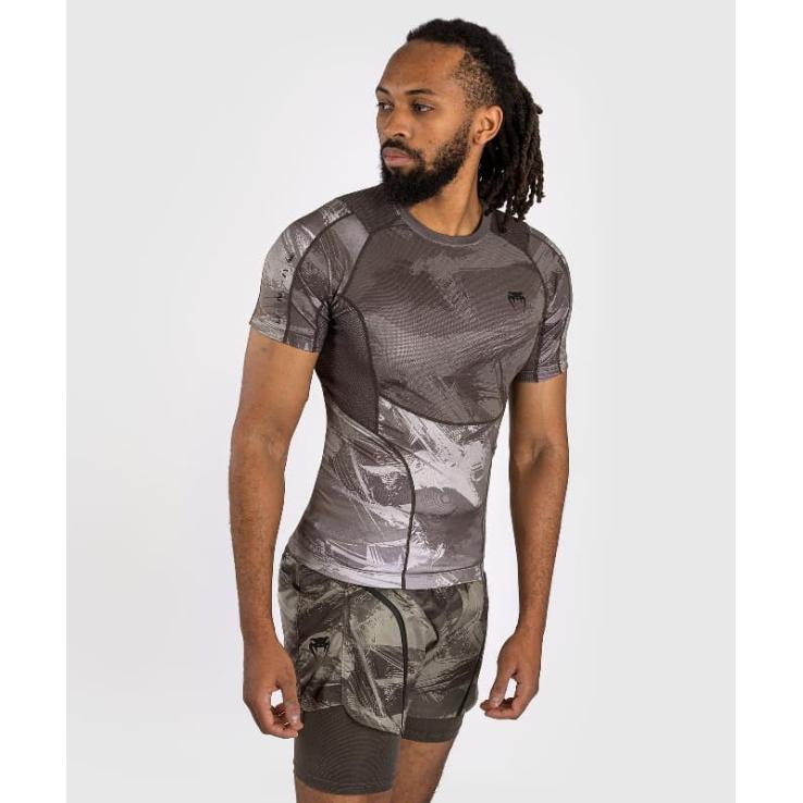 Rashguard Venum Electron 3.0 à manches courtes - gris