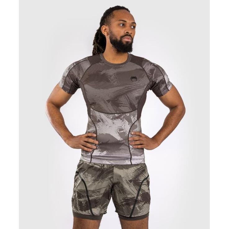 Rashguard Venum Electron 3.0 à manches courtes - gris