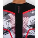 Rashguard Venum Electron 3.0 manches courtes gris/rouge