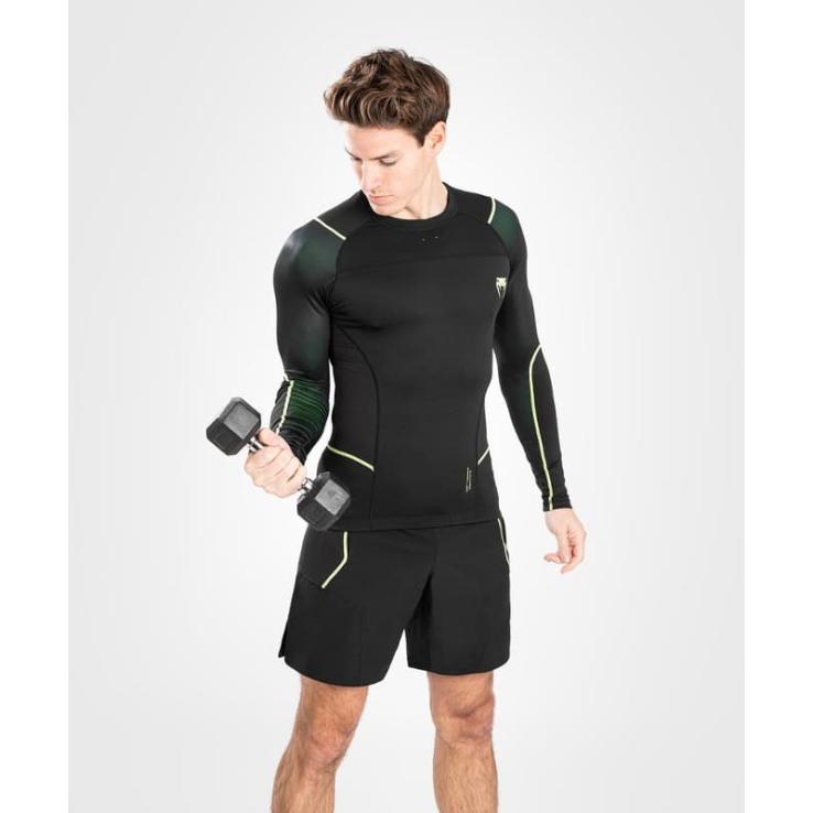 Rashguard Venum Fusion 2.0 manches longues noir / jaune