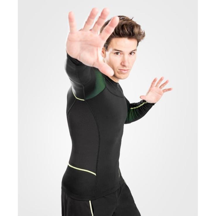 Rashguard Venum Fusion 2.0 manches longues noir / jaune