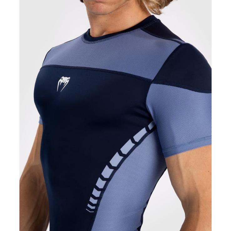 Rashguard à manches courtes Venum Tempest - Marine / Bleu