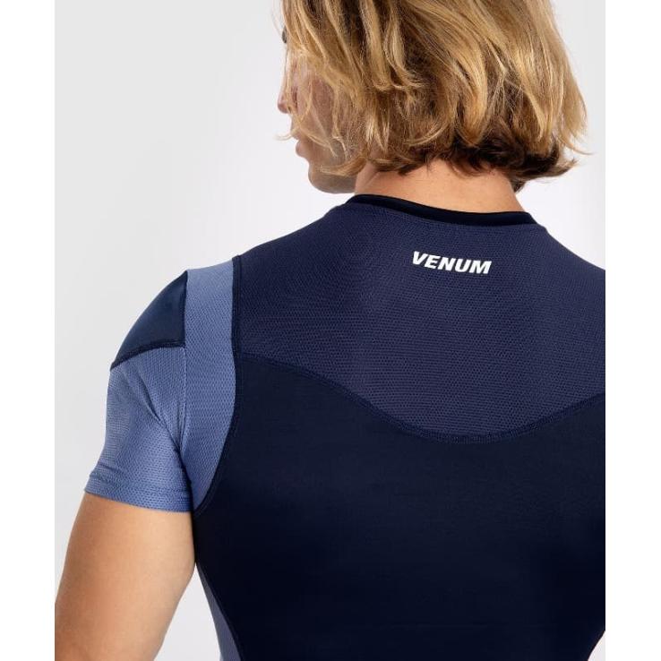 Rashguard à manches courtes Venum Tempest - Marine / Bleu