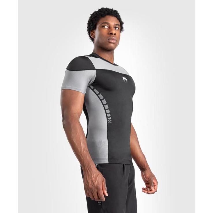 Rashguard Venum Tempest manches courtes - gris noir