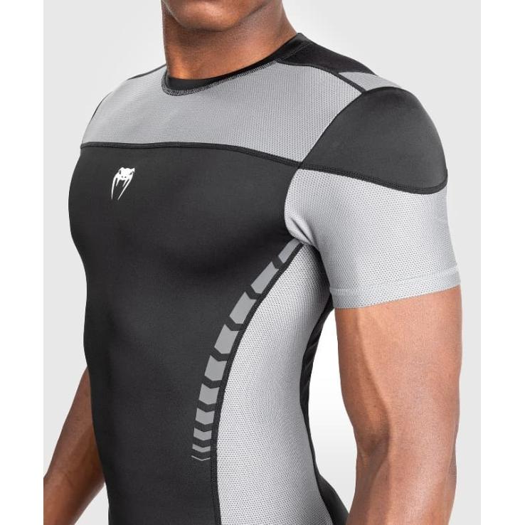 Rashguard Venum Tempest manches courtes - gris noir