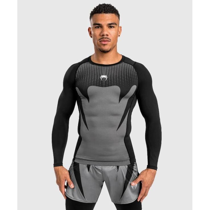 Rashguard à manches longues Venum Attack - gris noir