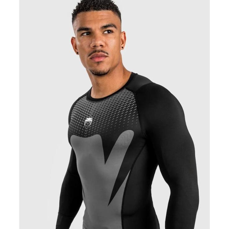 Rashguard à manches longues Venum Attack - gris noir