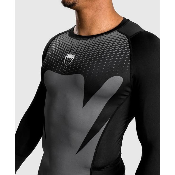 Rashguard à manches longues Venum Attack - gris noir