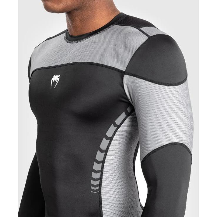 Rashguard Venum Tempest manches longues - gris noir