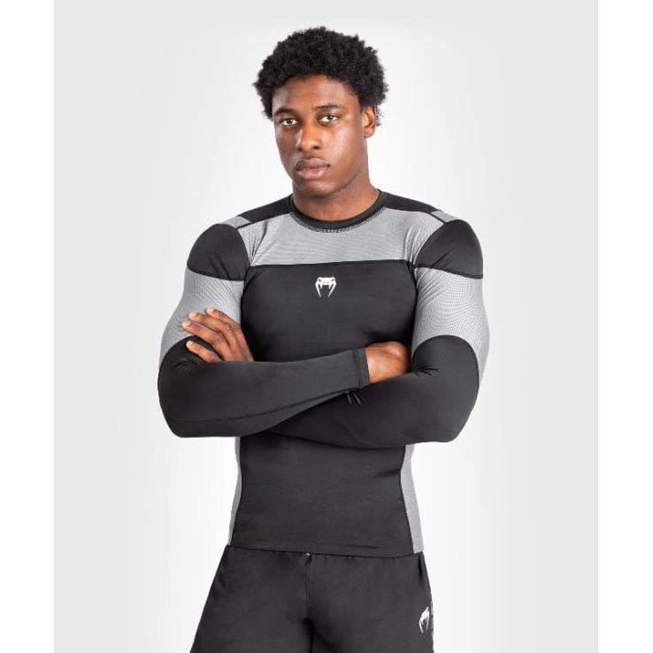 Rashguard Venum Tempest manches longues - gris noir